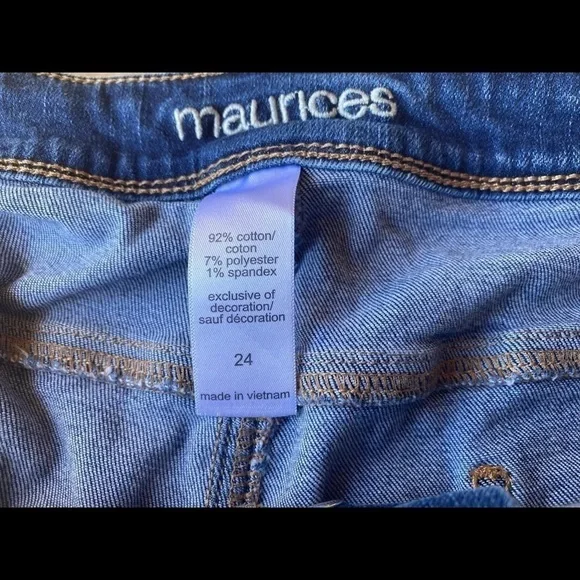 NWOT Jean shorts Maurice size 24Plus - Picture 2 of 4